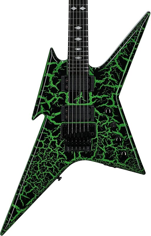 open zoom image for B.C. Rich Ironbird MK1 Legacy FR Electric Guitar, Green Crackle, Body Straight Front