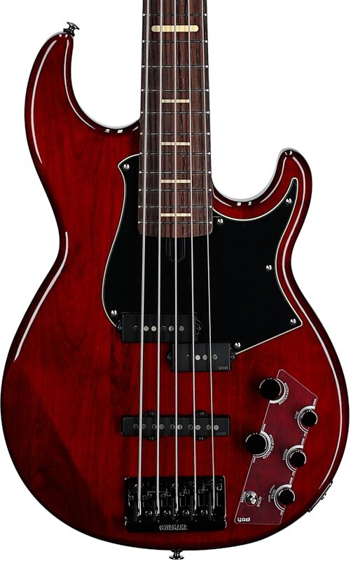 open zoom image for Yamaha BB735A Electric Bass Guitar, 5-String (with Gig Bag), Fired Red, Open Box (Very Good), Body Straight Front