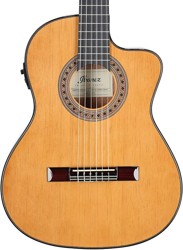 open zoom image for Ibanez GA5TCE3 Classical Acoustic-Electric Guitar, Amber High-Gloss, Body Straight Front