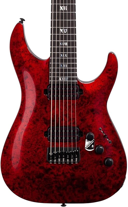 open zoom image for Schecter C7 Apocalypse Electric Guitar, 7-String, Red Reign, Body Straight Front