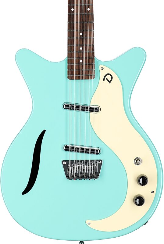 open zoom image for Danelectro 59 Vintage 12-String Electric Guitar, Dark Aqua, Body Straight Front