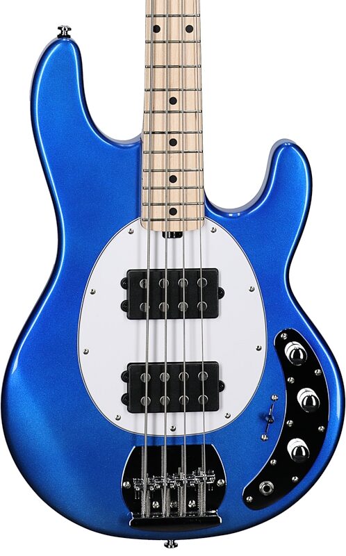 open zoom image for Sterling by Music Man Ray4HH Electric Bass Guitar, Cobra Blue, Hard Maple Fretboard, Body Straight Front