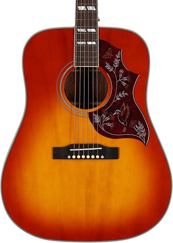 open zoom image for Epiphone Inspired by Gibson Hummingbird Standard Acoustic-Electric Guitar (with Gig Bag), Cherry Sunburst, Body Straight Front