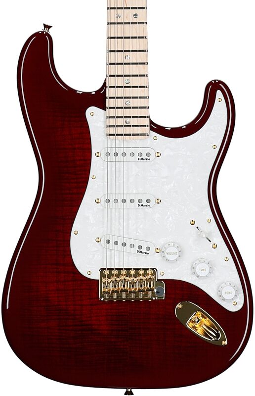 open zoom image for Fender Richie Kotzen Stratocaster Electric Guitar, Maple Fingerboard (with Gig Bag), Transparent Red Burst, Open Box (Very Good), Body Straight Front