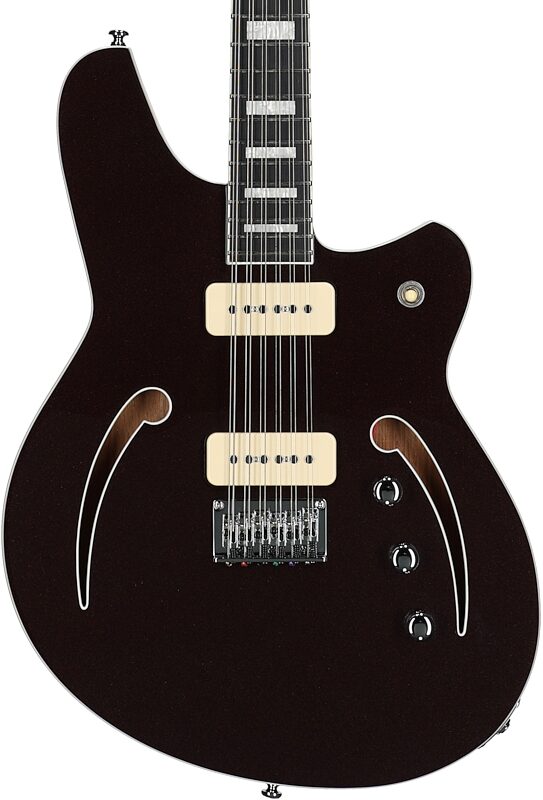 open zoom image for Reverend Airwave 12 Electric Guitar, 12-String, Metallic Bordeaux, Body Straight Front
