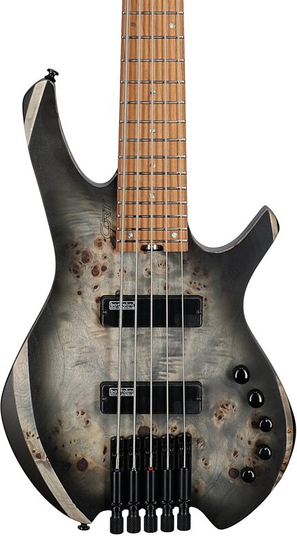 open zoom image for Cort Space 5 Headless Electric Bass, Stardust Black, Body Straight Front