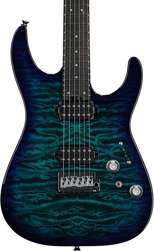 open zoom image for Charvel Pro-Mod Plus DK24 HH 2PT Electric Guitar, with Ebony Fingerboard (and Case), Chlorine Burst, Body Straight Front
