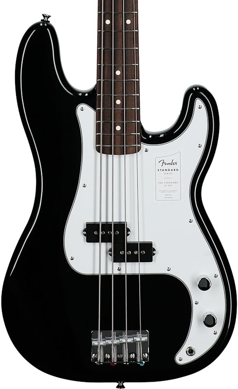 open zoom image for Fender Standard Precision Bass Guitar, Laurel Fingerboard, Black, Body Straight Front