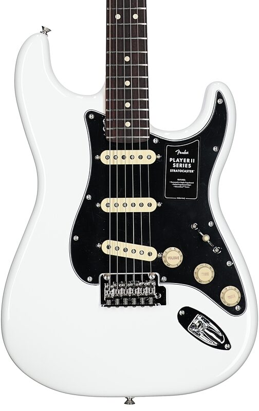 open zoom image for Fender Player II Stratocaster Electric Guitar, with Rosewood Fingerboard, Polar White, Body Straight Front