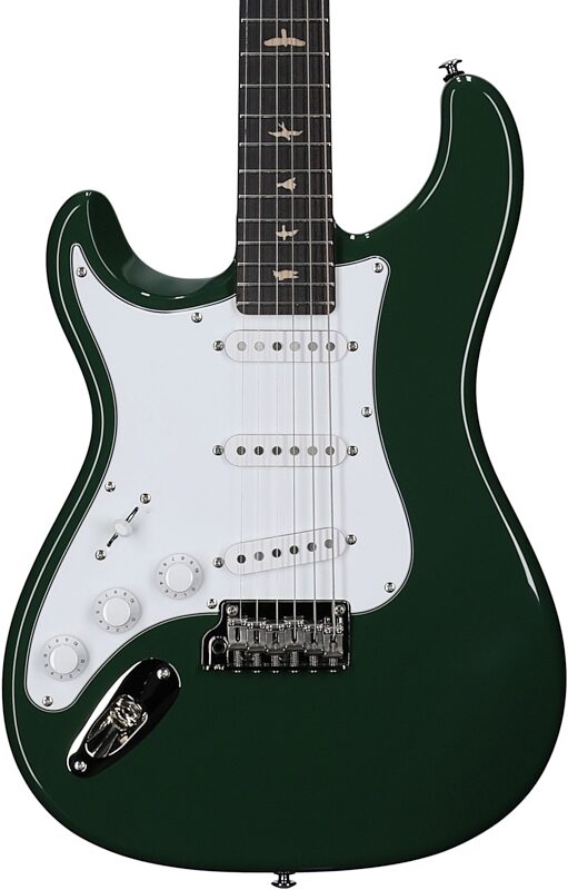 open zoom image for PRS Paul Reed Smith SE Silver Sky Electric Guitar, Left-Handed, Rosewood Fretboard (with Gig Bag), Laurel Green, Body Straight Front