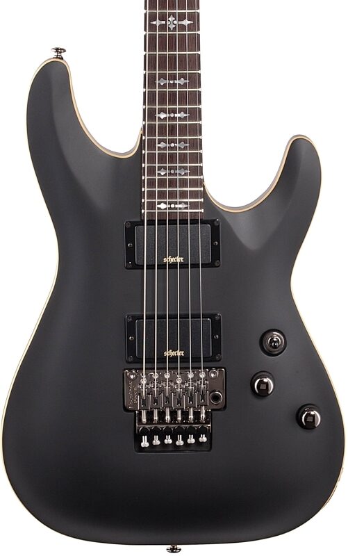 open zoom image for Schecter Demon 6 FR Electric Guitar, Aged Black Satin, Body Straight Front