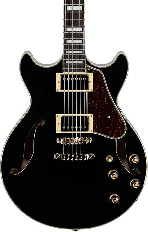 open zoom image for Ibanez AM73 Artcore Semi-Hollowbody Electric Guitar, Black, Body Straight Front