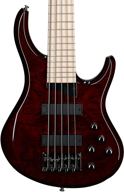 open zoom image for MTD Kingston Z5MP Electric Bass, 5-String (with Maple Fingerboard), Transparent Cherry, Body Straight Front