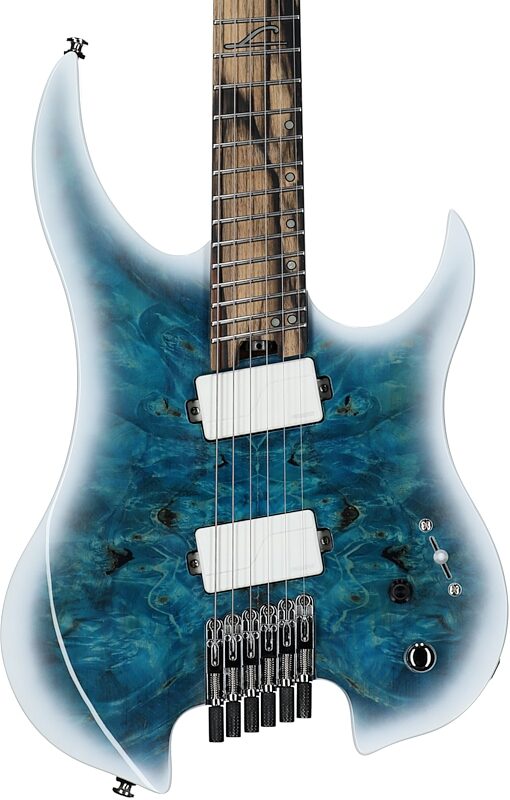 open zoom image for Legator Ghost 6 OD Multi-Scale Guitar, Arctic Burst, Body Straight Front