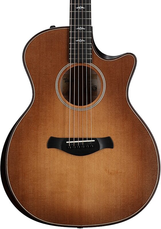 open zoom image for Taylor Builder's Edition 614ce Grand Auditorium Acoustic-Electric Guitar (with Case), Wild Honey Burst, Body Straight Front