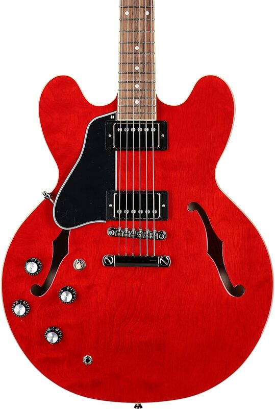 open zoom image for Epiphone ES-335 Electric Guitar, Left-Handed, Cherry, Body Straight Front
