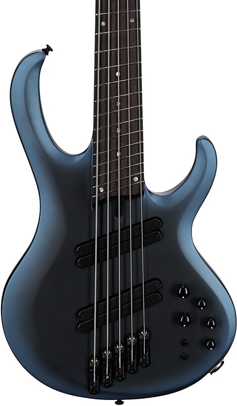 open zoom image for Ibanez BTB605MS Multi-Scale Bass Guitar, 5-String (with Case), Midnight Arctic Ocean, Body Straight Front
