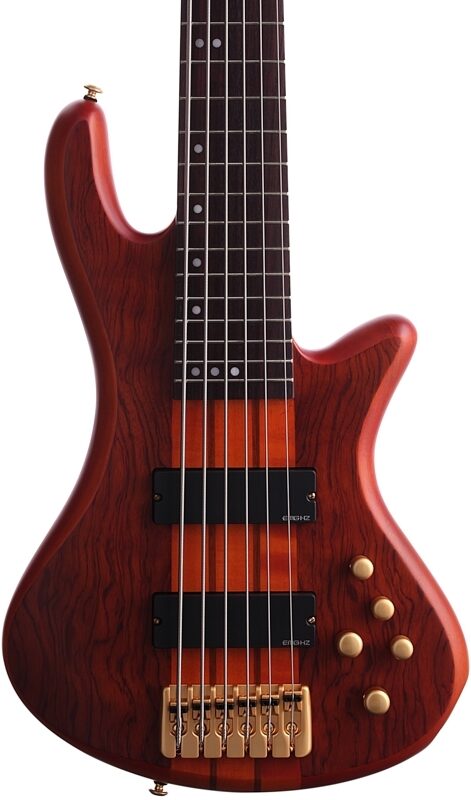 open zoom image for Schecter Stiletto Studio-6 6-String Electric Bass, Honey Satin, Body Straight Front