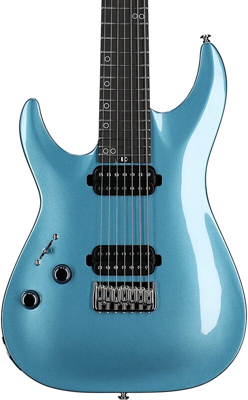 open zoom image for Schecter Aaron Marshall AM-7 Electric Guitar, 7-String, Left-Handed, Cobalt Slate, Body Straight Front
