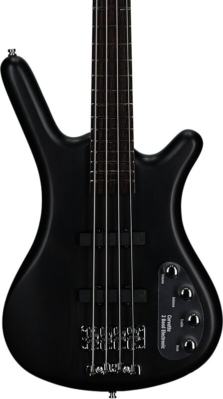 open zoom image for Warwick RockBass Corvette Basic 4 Active Electric Bass (with Gig Bag), Black, Body Straight Front