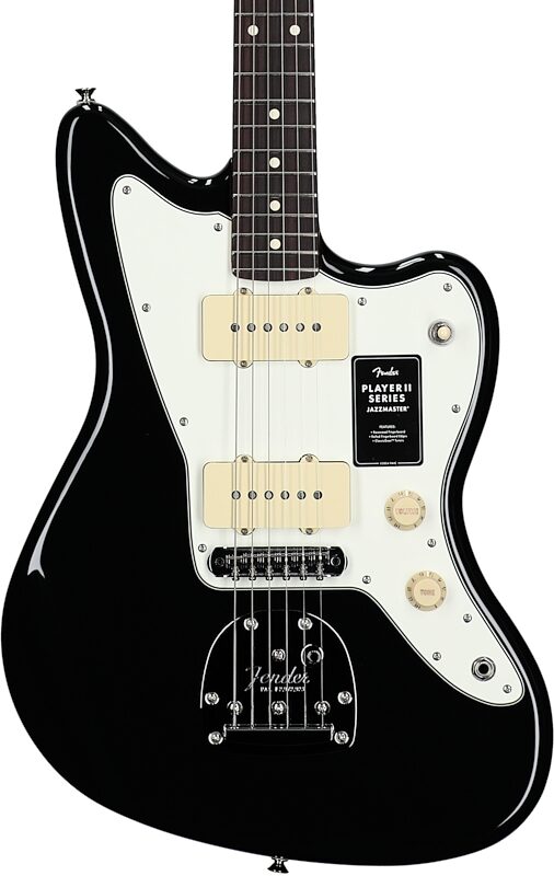 open zoom image for Fender Player II Jazzmaster Electric Guitar, with Rosewood Fingerboard, Black, Body Straight Front
