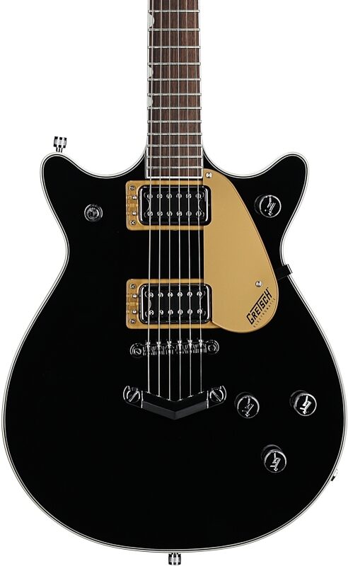 open zoom image for Gretsch G5222 Electromatic Double Jet BT Electric Guitar, Black, Body Straight Front