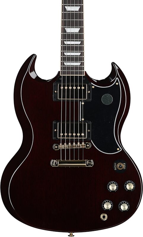 open zoom image for Gibson Exclusive SG Standard '61 Electric Guitar (with Case), Aged Cherry, Body Straight Front