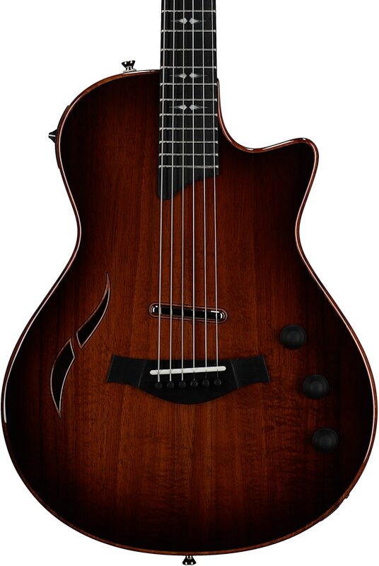 open zoom image for Taylor T5z Custom Koa Armrest Electric Guitar (with Case), Shaded Edge Burst, Body Straight Front