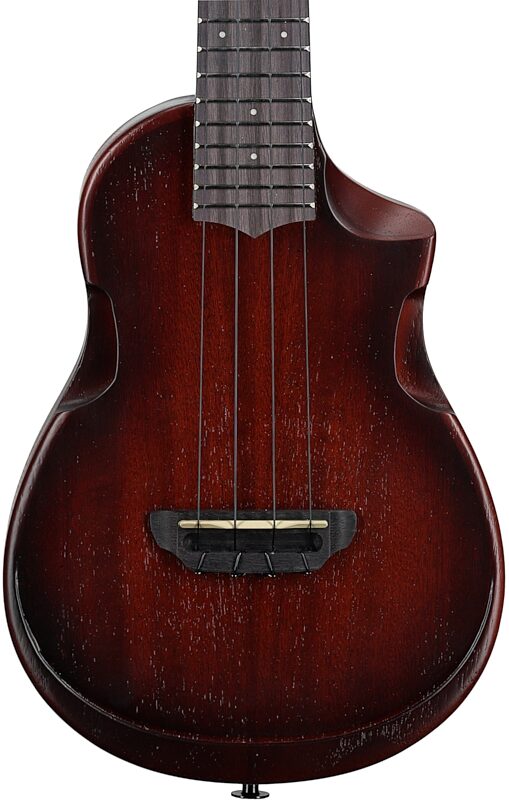 open zoom image for Ibanez AUC14 Concert Ukulele (with Gig Bag), Open Pore Violin Sunburst, Open Box (Very Good), Body Straight Front