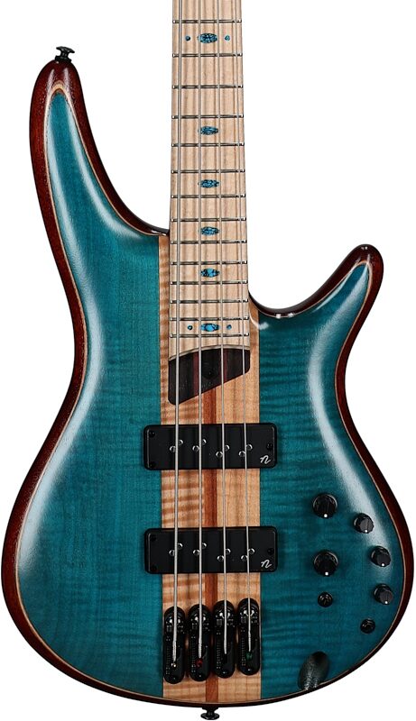open zoom image for Ibanez SR1420 Premium Electric Bass (with Gig Bag), Caribbean Green, Body Straight Front