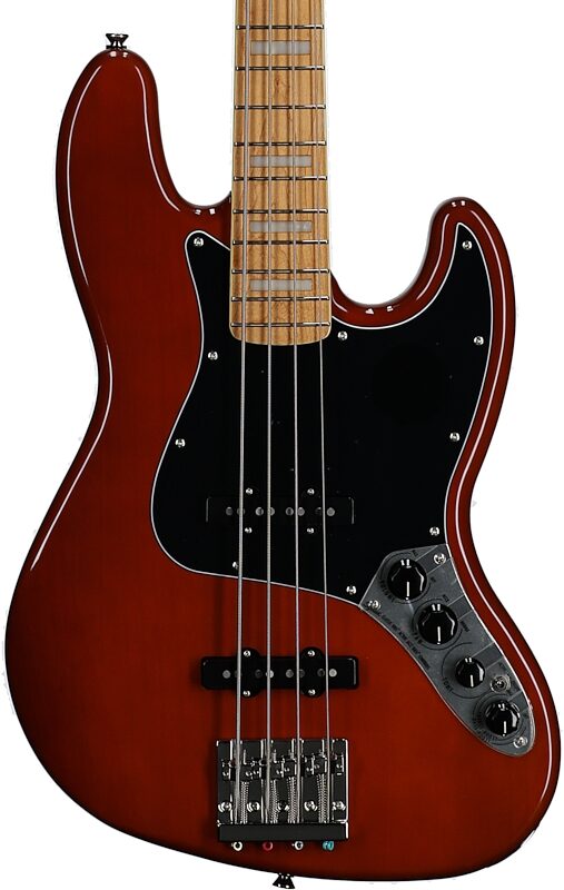 open zoom image for Squier Classic Vibe Active '70s Jazz Electric Bass, with Maple Fingerboard, Mocha, Body Straight Front