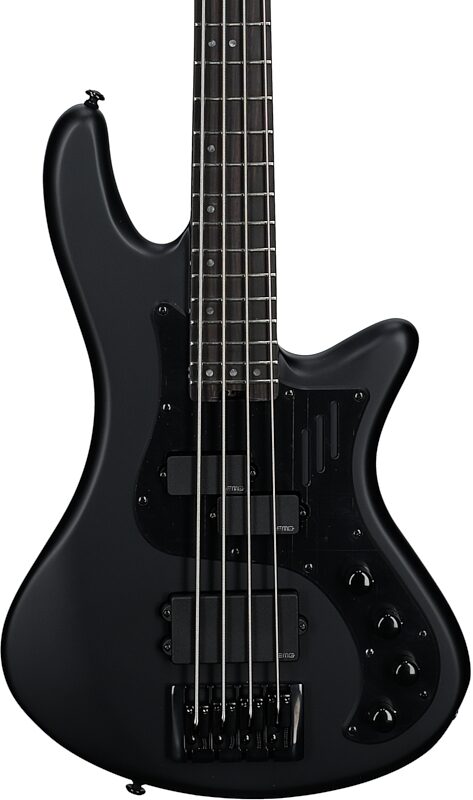 open zoom image for Schecter Stiletto Stealth-4 Pro EX Electric Bass, Satin Black, Body Straight Front