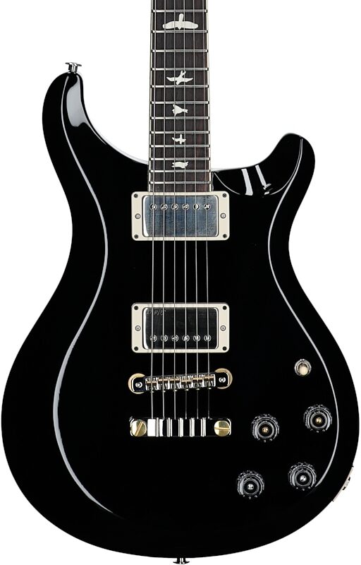 open zoom image for PRS Paul Reed Smith S2 McCarty 594 Thinline Electric Guitar (with Gig Bag), Black, Body Straight Front