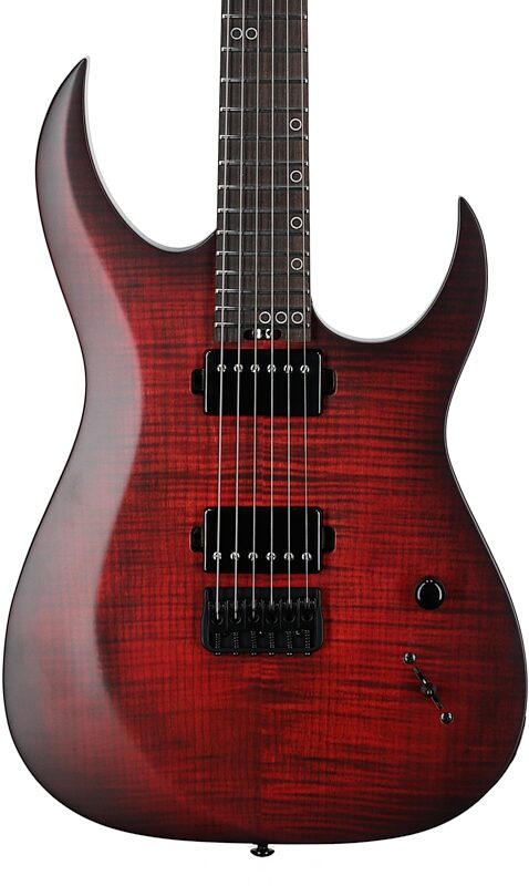 open zoom image for Schecter Sunset-6 Extreme Electric Guitar, Scarlet Burst, Body Straight Front