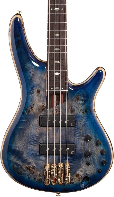 open zoom image for Ibanez SR2600 Premium Electric Bass (with Gig Bag), Cerulean Blue, Body Straight Front