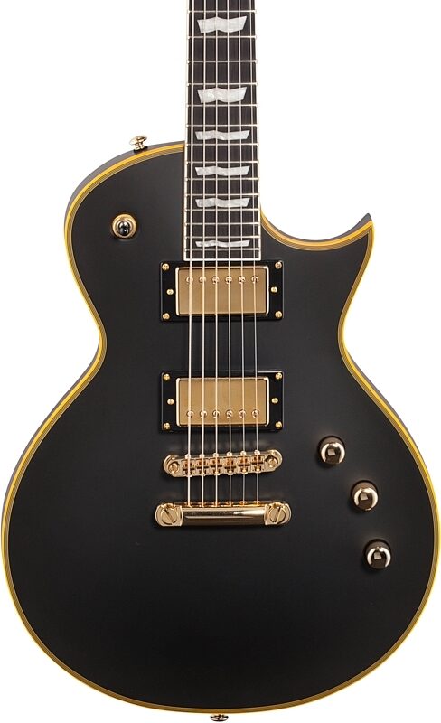 open zoom image for ESP LTD EC-1000 Deluxe Series Electric Guitar, with Seymour Duncan Pickups, Vintage Black, Body Straight Front