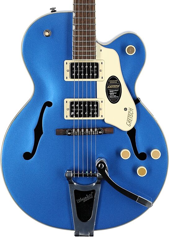 open zoom image for Gretsch G2420T Streamliner HB Electric Guitar with Bigsby Tremolo, Fairlane Blue, Body Straight Front