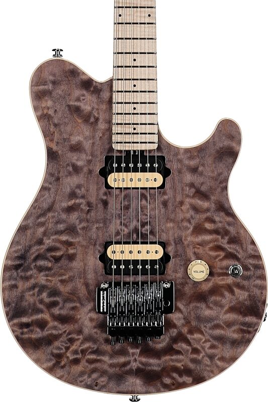 open zoom image for Ernie Ball Music Man 30th Anniversary Axis Electric Guitar (with Case), Transparent Black Quilt, Body Straight Front