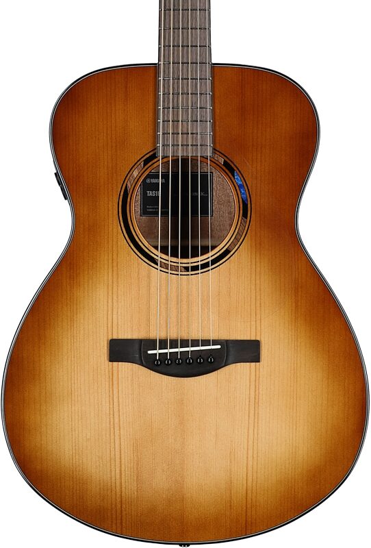 open zoom image for Yamaha TAS1E Transacoustic Concert Acoustic-Electric Guitar (with Gig Bag), Sand Burst, Body Straight Front
