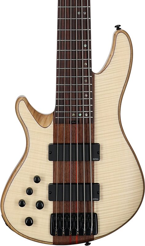 open zoom image for Schecter Charles Berthoud CB-6 Electric Bass, Left-Handed, Natural Satin, Body Straight Front