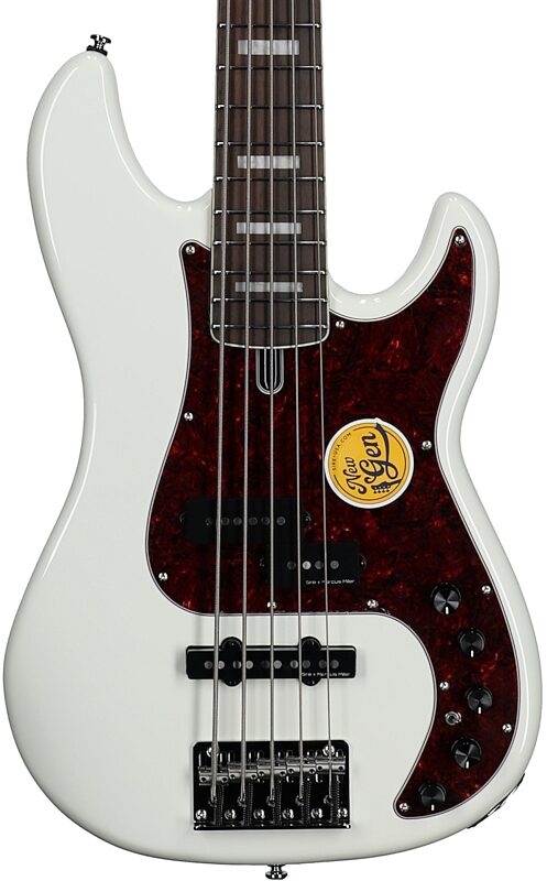 open zoom image for Sire Marcus Miller P7 New Gen Electric Bass, 5-String, Antique White, Ebony Fretboard, Body Straight Front