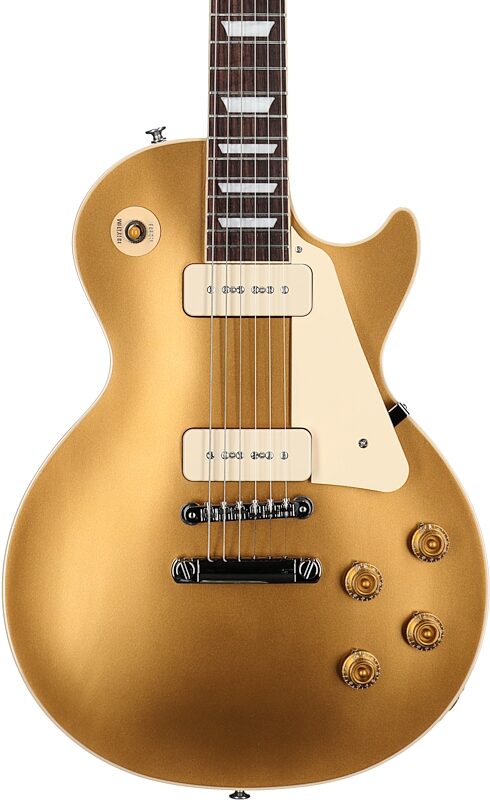 open zoom image for Gibson Les Paul Standard '50s P90 Electric Guitar (with Case), Gold Top, Body Straight Front