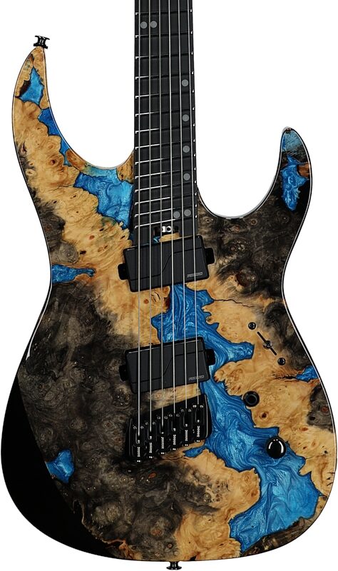 open zoom image for Legator Ninja 6 X Multi-Scale Guitar, Caribbean Blue, Open Box (Very Good), Body Straight Front