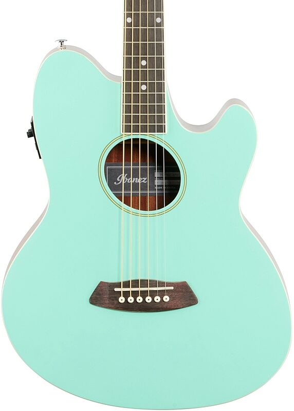 open zoom image for Ibanez TCY10E Talman Cutaway Acoustic-Electric Guitar, Seafoam Green, Body Straight Front