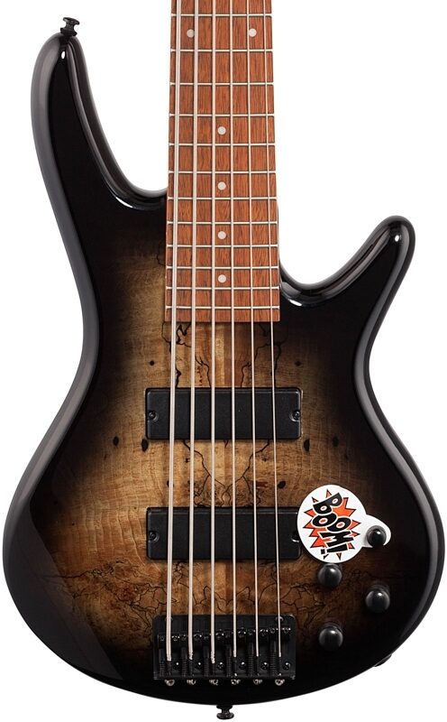 open zoom image for Ibanez GSR206SM Electric Bass, 6-String, Natural Gray Flat, Body Straight Front