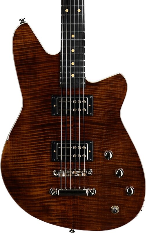 open zoom image for Reverend Descent RA 10th Anniversary Electric Guitar, Violin Brown, Body Straight Front