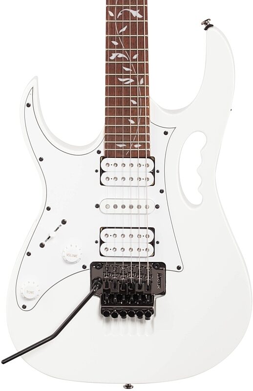 open zoom image for Ibanez JEMJRL Steve Vai JEM Junior Electric Guitar, Left-Handed, White, Body Straight Front
