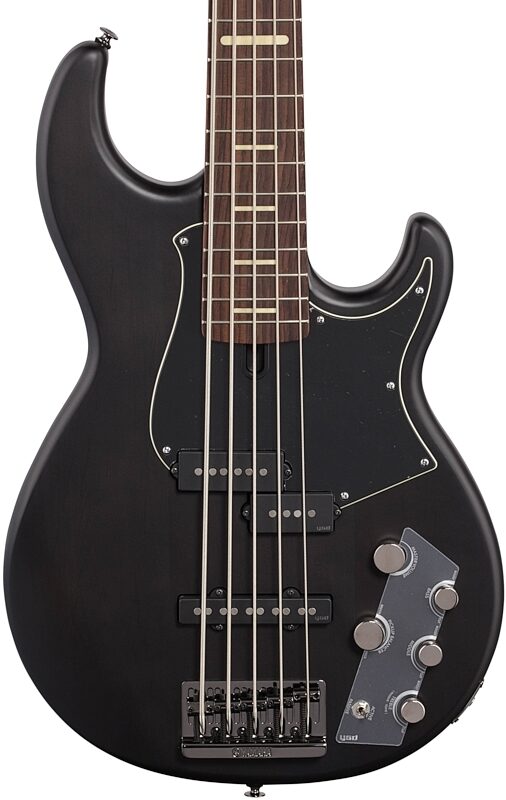 open zoom image for Yamaha BB735A Electric Bass Guitar, 5-String (with Gig Bag), Black, Body Straight Front