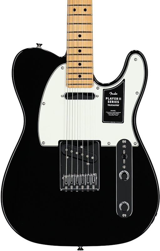 open zoom image for Fender Player II Telecaster Electric Guitar, with Maple Fingerboard, Black, Open Box (Very Good), Body Straight Front
