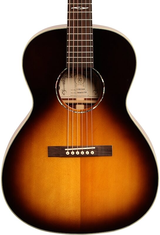 open zoom image for Alvarez Delta-00E Grand Concert Acoustic-Electric Guitar, Tobacco Sunburst, Body Straight Front